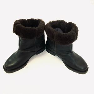 La Canadienne Leather Shearling Boots
